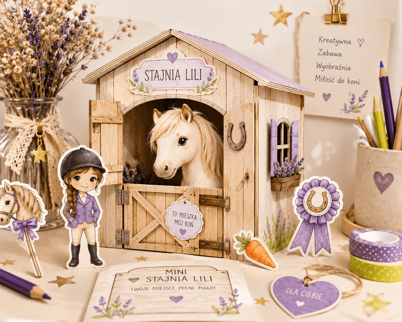 Mini Stajnia Lili – zestaw do druku